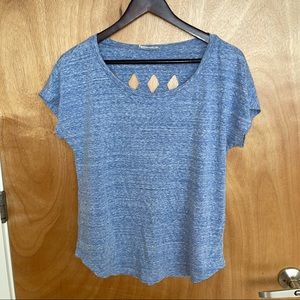 NWOT Soprano Blue T Shirt with Cut Out Back